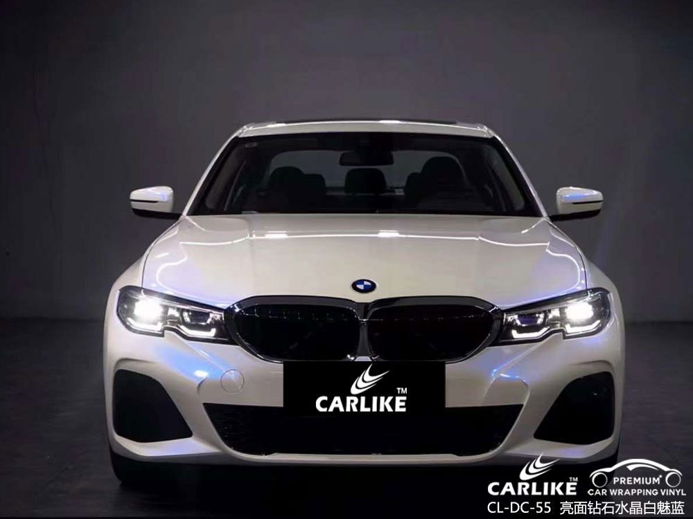 CARLIKE卡莱克™CL-DC-55宝马亮面钻石水晶白魅蓝汽车贴膜