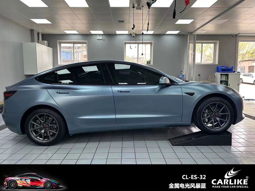 CARLIKE卡莱克™CL-ES-18特斯拉金属电光大黄峰车身贴膜