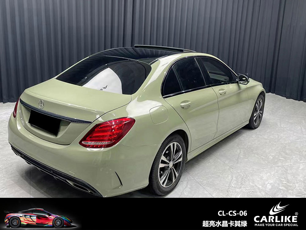 CARLIKE卡莱克™CL-SJ-49奔驰超亮水晶卡其绿全车贴膜