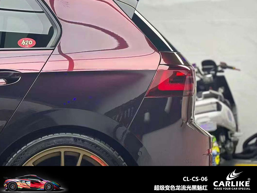 CARLIKE卡莱克™CL-CS-06奔驰大众超级变色龙流光黑魅红全车贴膜