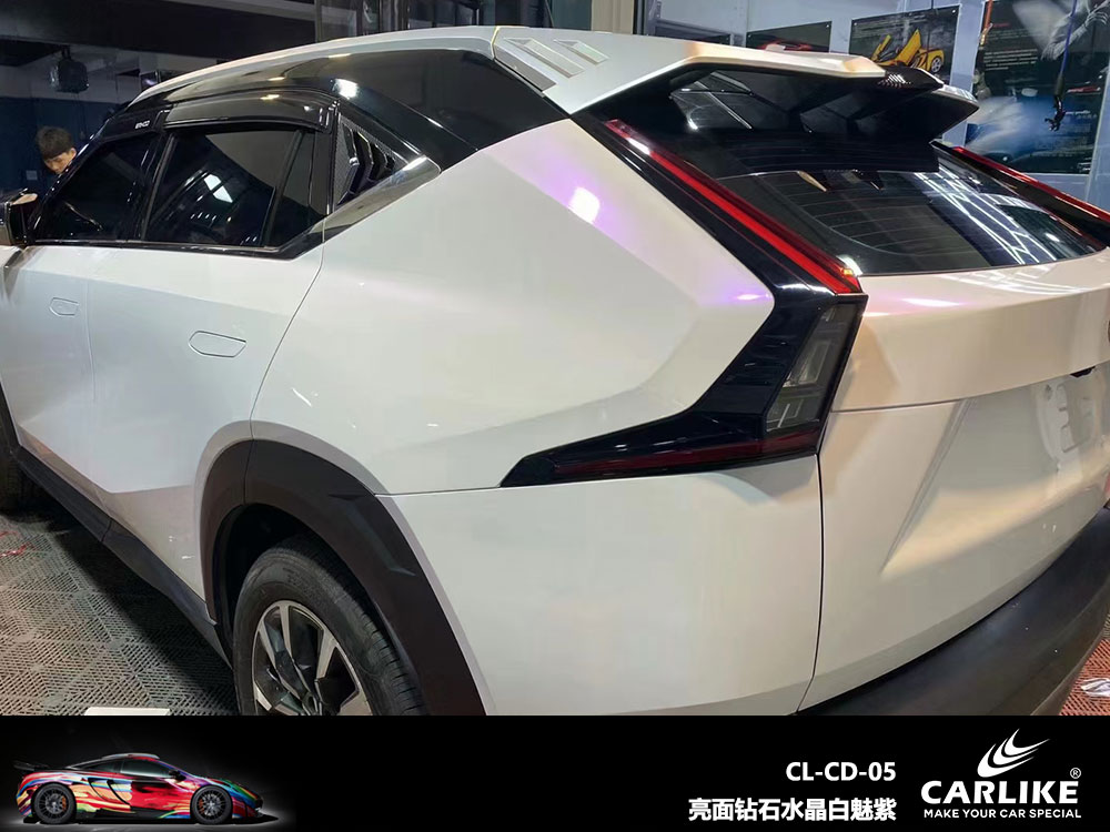 CARLIKE卡莱克™CL-CD-05传祺亮面钻石水晶白魅紫全车贴膜