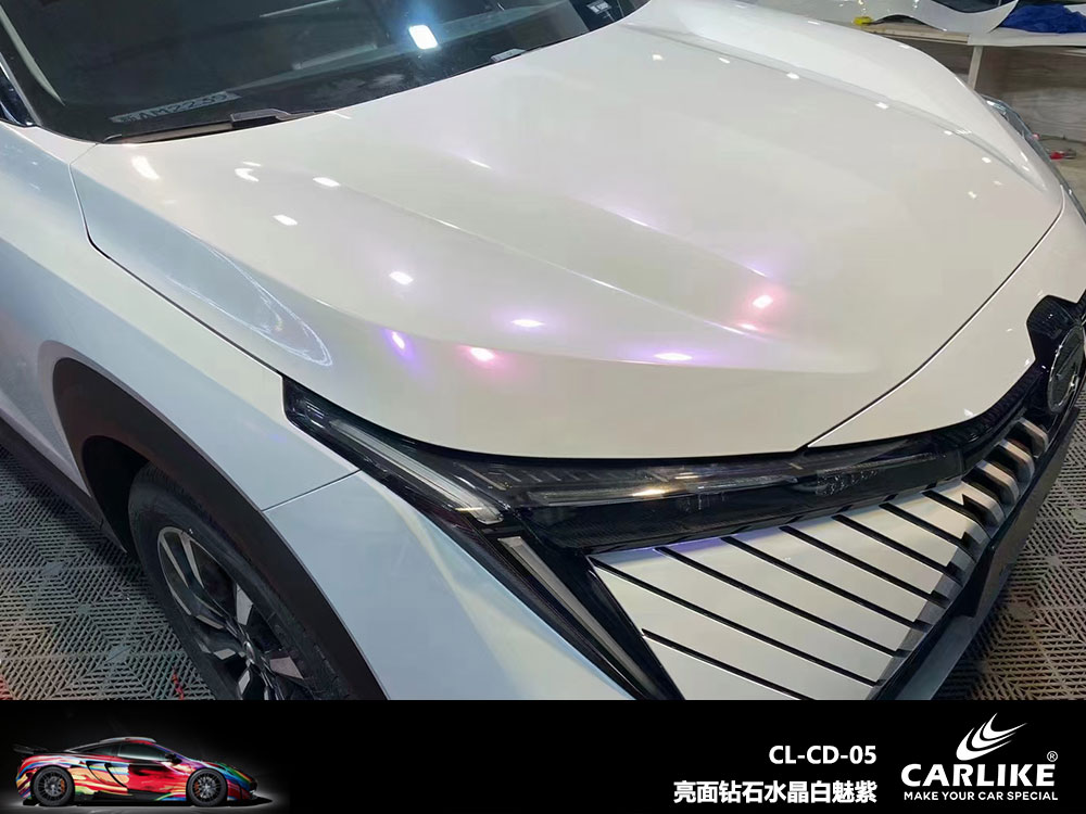 CARLIKE卡莱克™CL-CD-05传祺亮面钻石水晶白魅紫全车贴膜