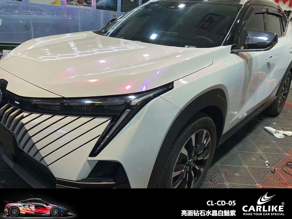CARLIKE卡莱克™CL-CD-05传祺亮面钻石水晶白魅紫全车贴膜