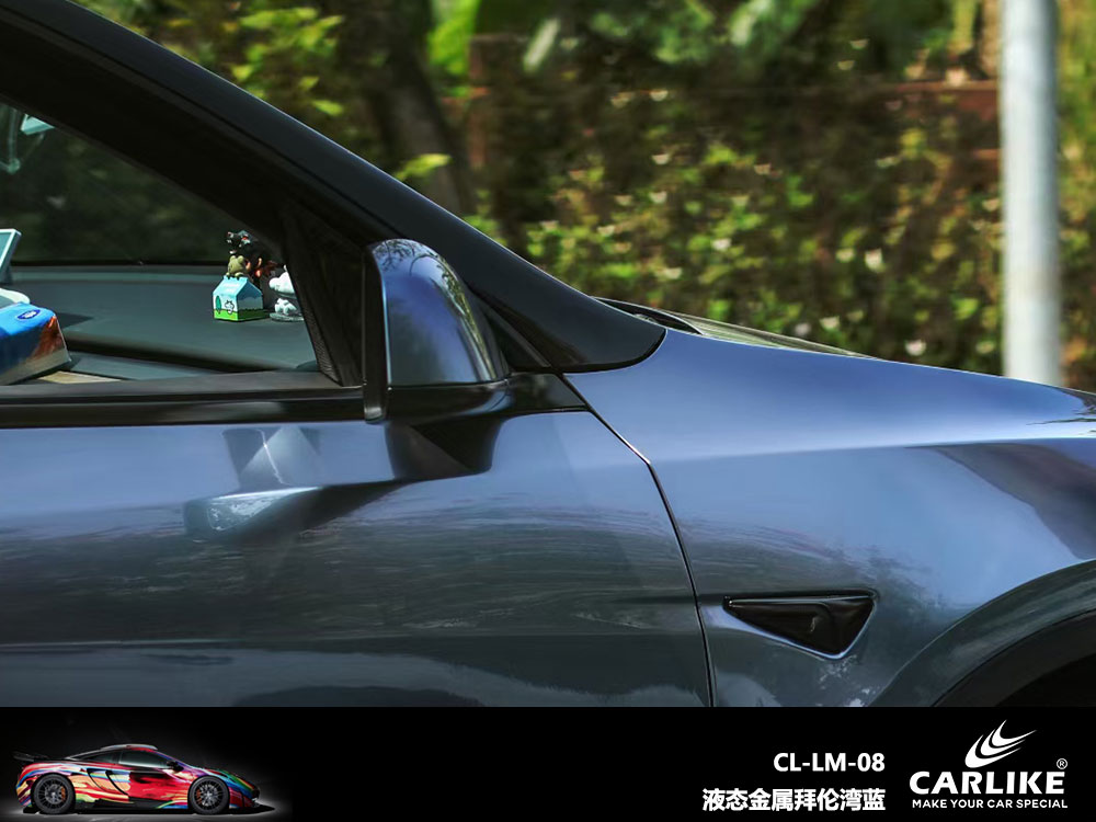 CARLIKE卡莱克™CL-LM-08特斯拉液态金属拜伦湾蓝全车贴膜