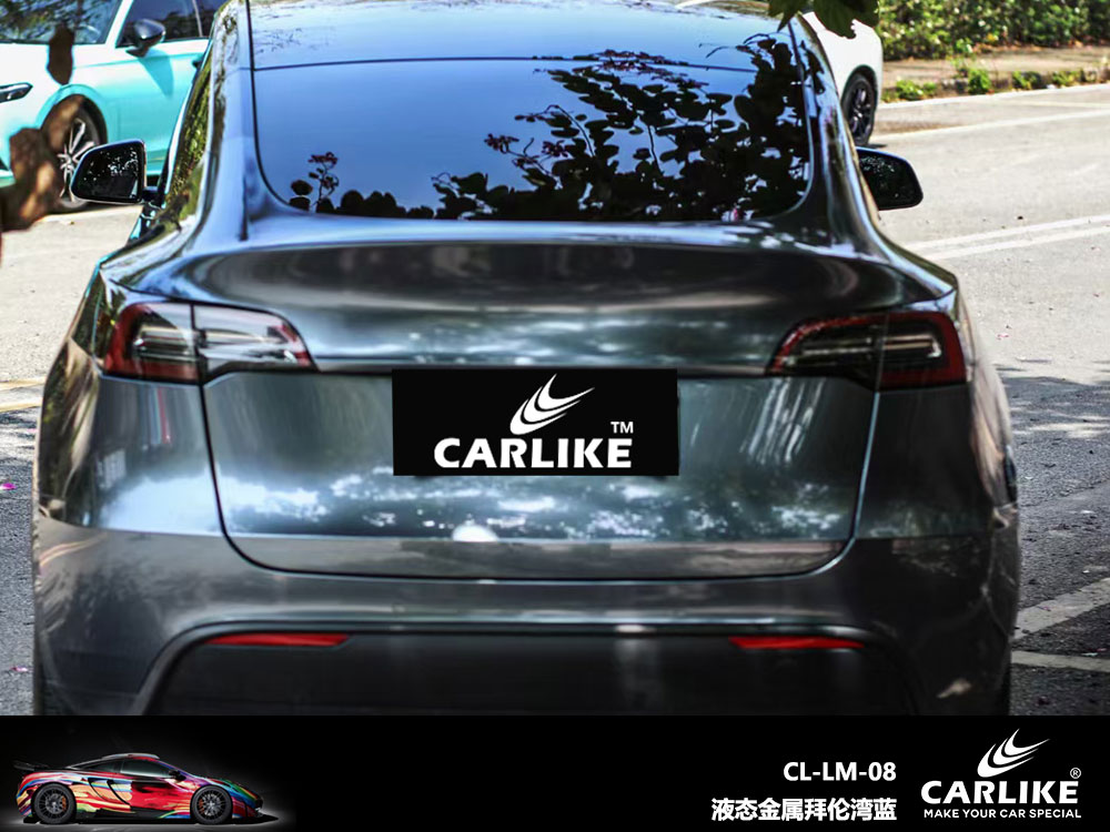 CARLIKE卡莱克™CL-LM-08特斯拉液态金属拜伦湾蓝全车贴膜