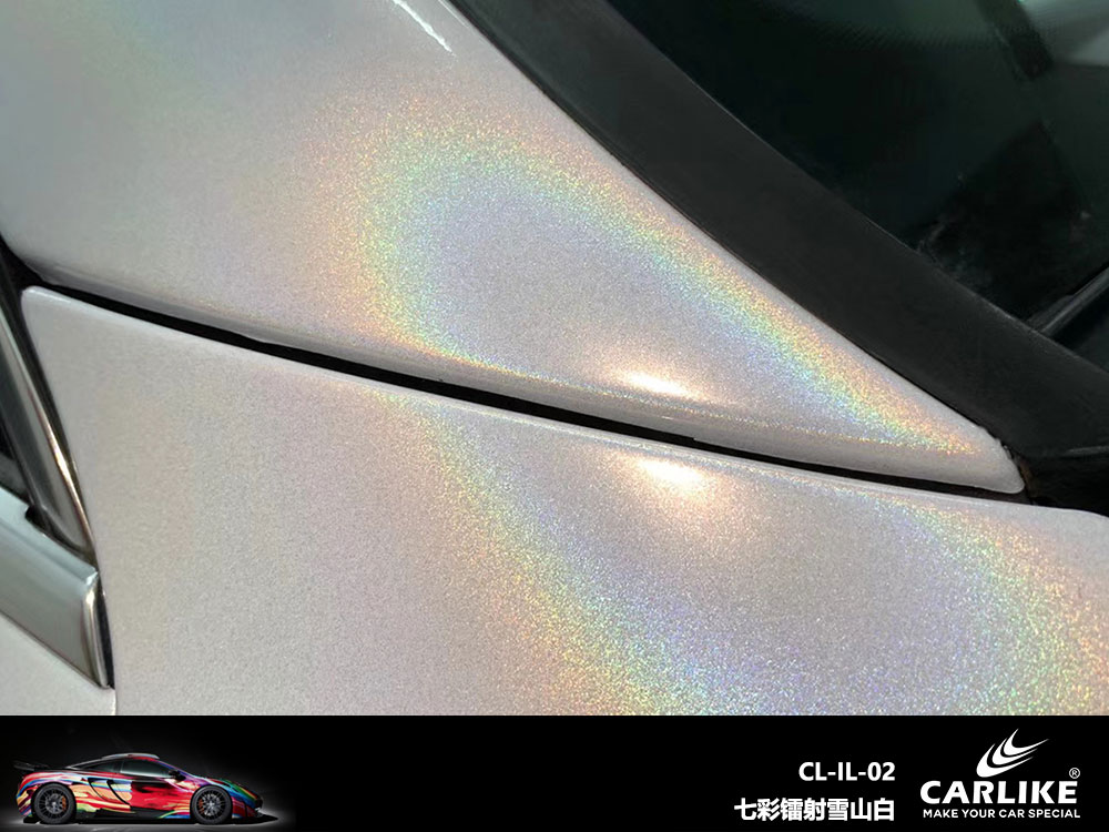 CARLIKE卡莱克™CL-IL-02保时捷七彩镭射雪山白全车贴膜
