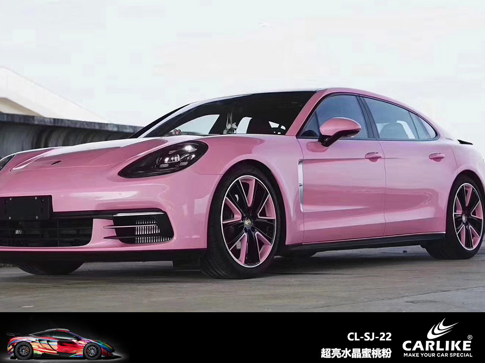 CARLIKE卡莱克™CL-SJ-22保时捷超亮水晶蜜桃粉全车贴膜