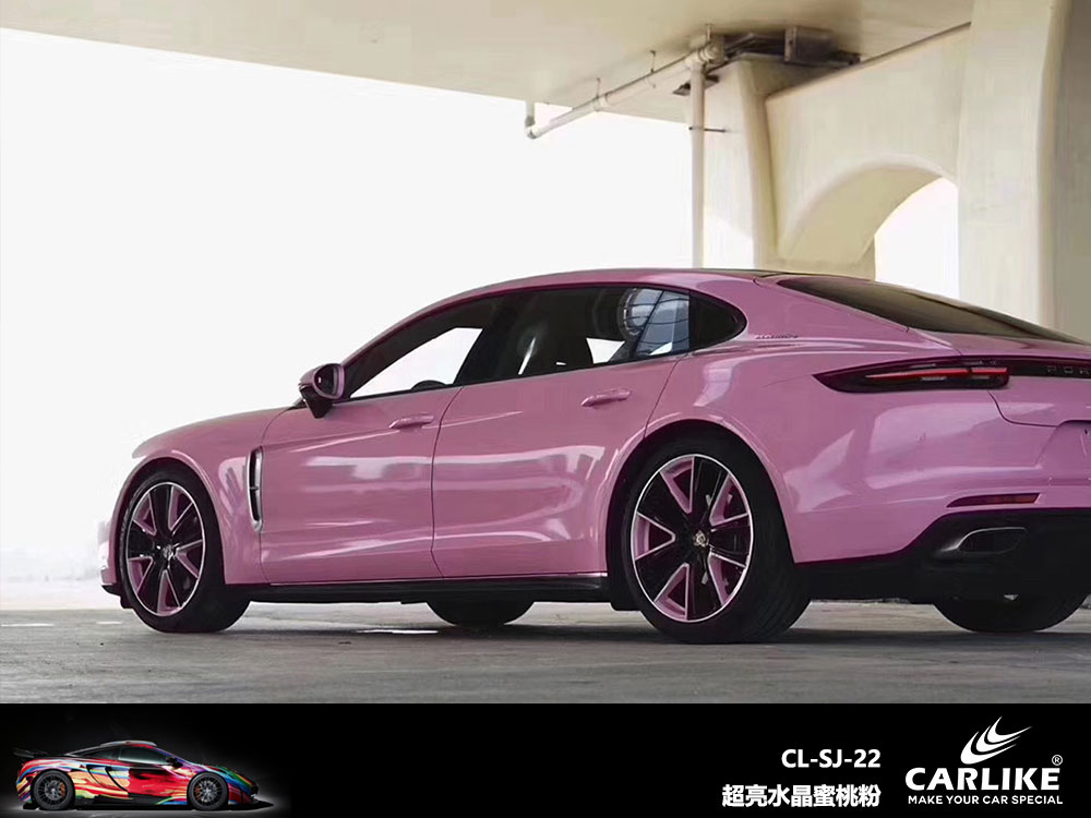 CARLIKE卡莱克™CL-SJ-22保时捷超亮水晶蜜桃粉全车贴膜