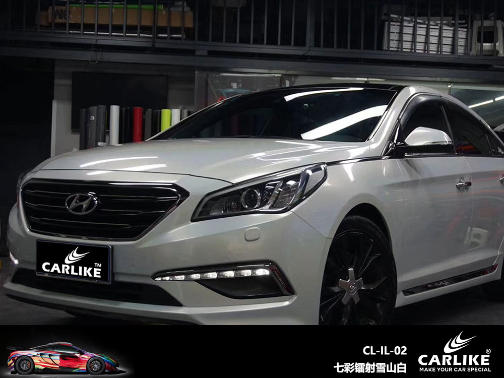 CARLIKE卡莱克™CL-IL-02现代七彩镭射雪山白全车贴膜