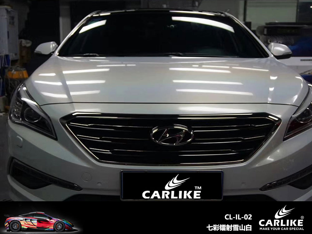 CARLIKE卡莱克™CL-IL-02现代七彩镭射雪山白全车贴膜