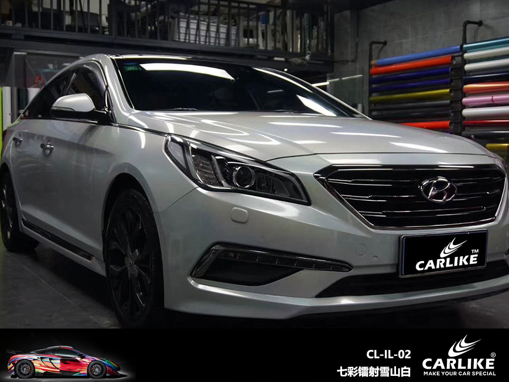 CARLIKE卡莱克™CL-IL-02现代七彩镭射雪山白全车贴膜