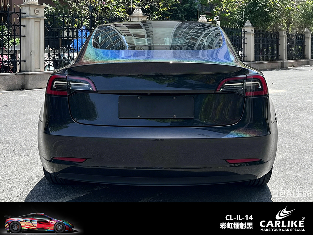 CARLIKE卡莱克™CL-IL-14特斯拉彩虹镭射黑车身改色