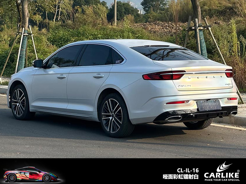 CARLIKE卡莱克™CL-IL-16凯迪拉克哑面彩虹镭射白车身改色