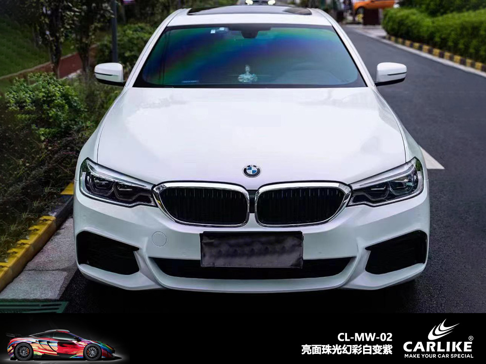 CARLIKE卡莱克™CL-MW-01领克亮面珠光幻彩白变金车身改色